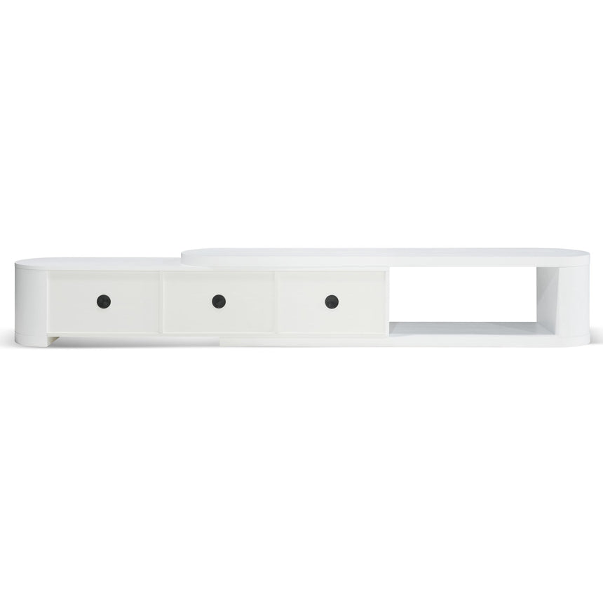 Extendable TV Entertainment Unit | Full White Oak | Myka Home - View 9