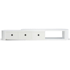 CTV10213-CN Extendable TV Entertainment Unit - Full White Oak