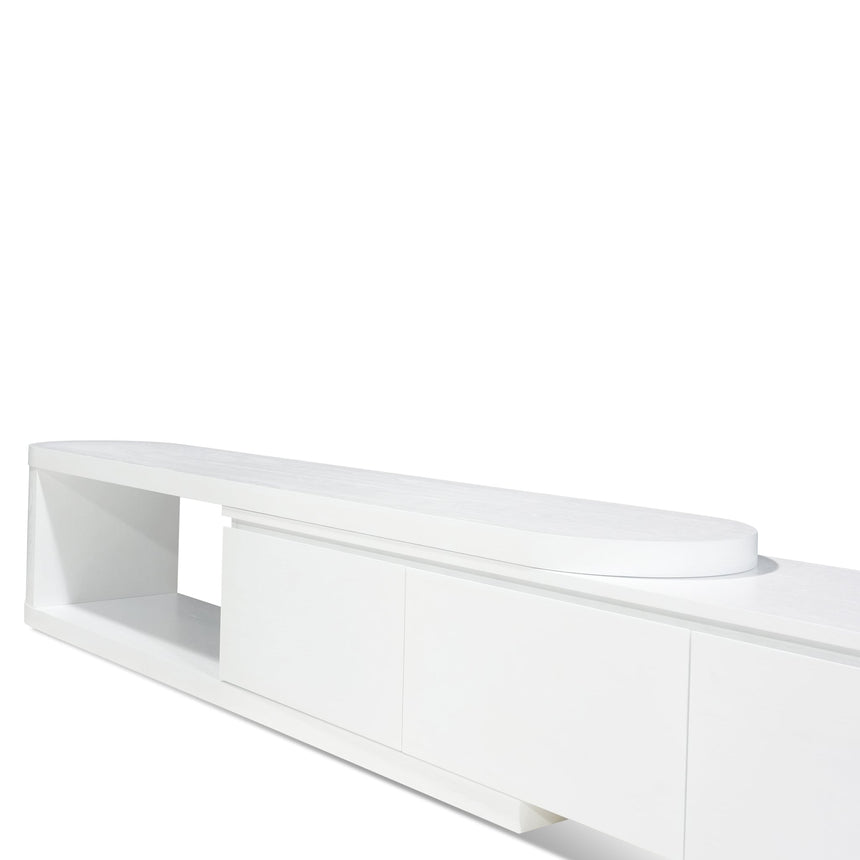 Extendable TV Entertainment Unit | Full White Oak | Myka Home - View 8