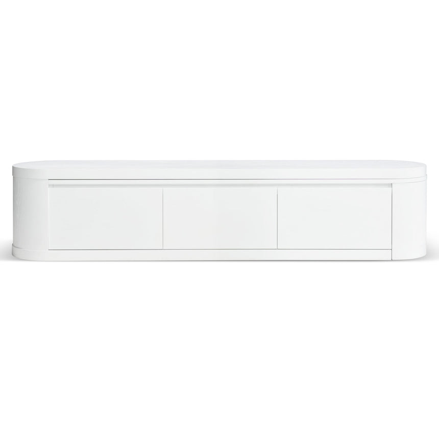 Extendable TV Entertainment Unit | Full White Oak | Myka Home - View 6