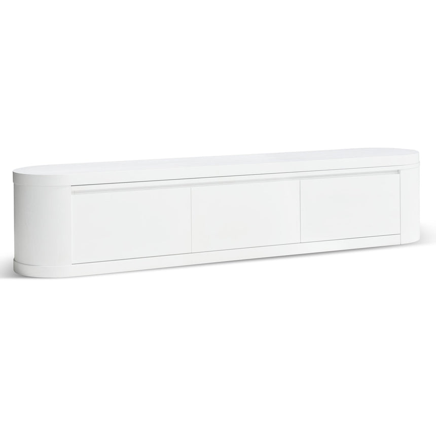 Extendable TV Entertainment Unit | Full White Oak | Myka Home - View 13