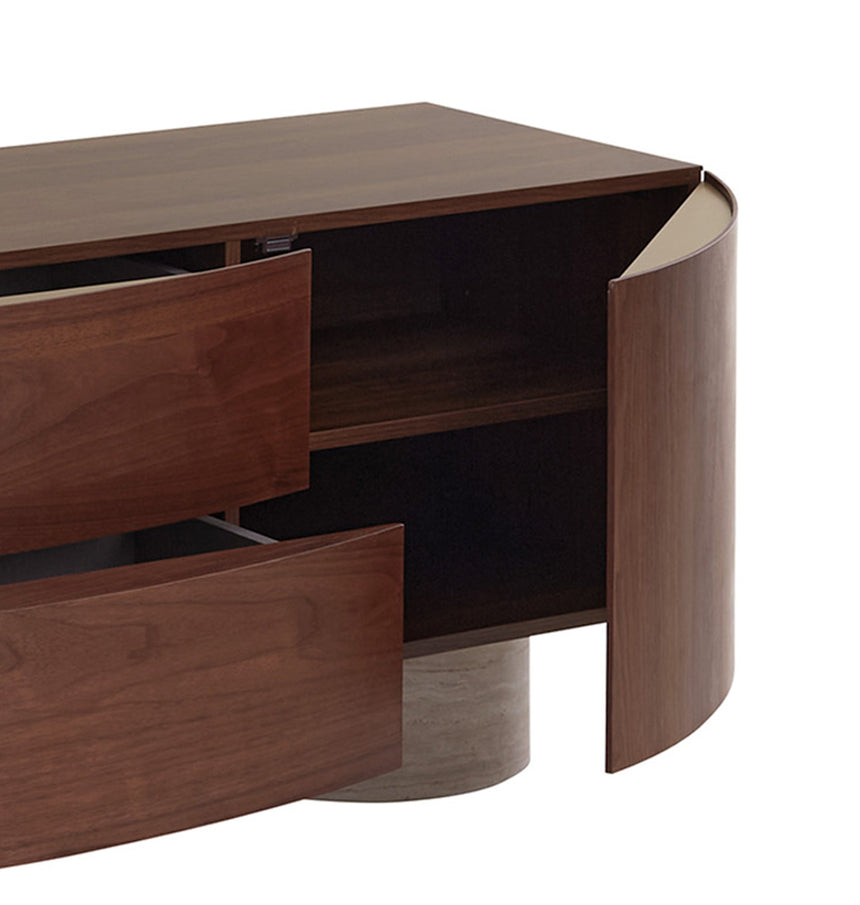TV Entertainment Unit | Walnut | Myka Home - View 6