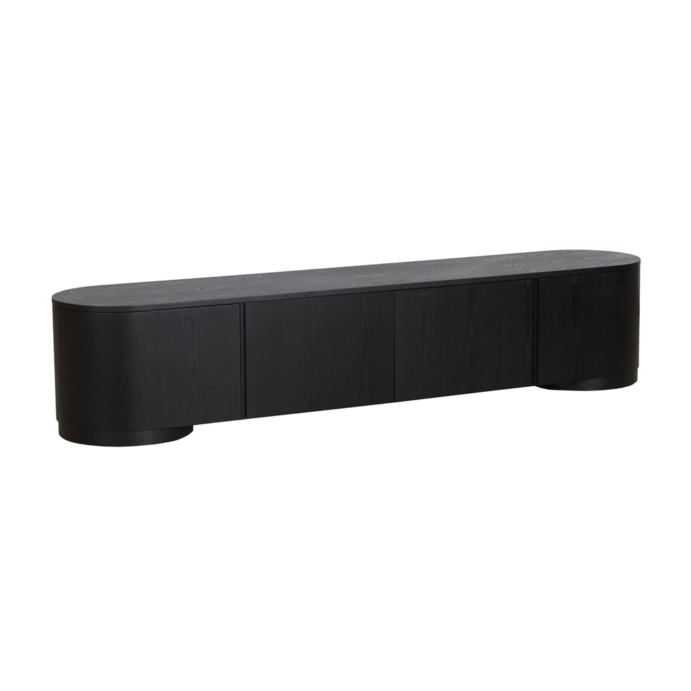 2.2m TV Entertainment Unit | Full Black | Myka Home