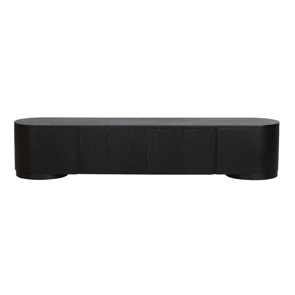 2.2m TV Entertainment Unit | Full Black | Myka Home - View 5