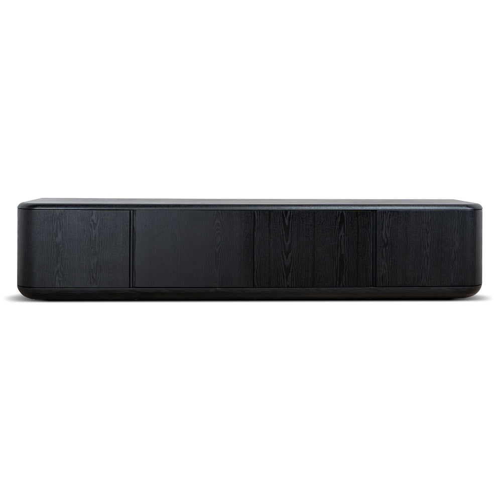 2.2m TV Entertainment Unit | Full Black | Myka Home - View 2