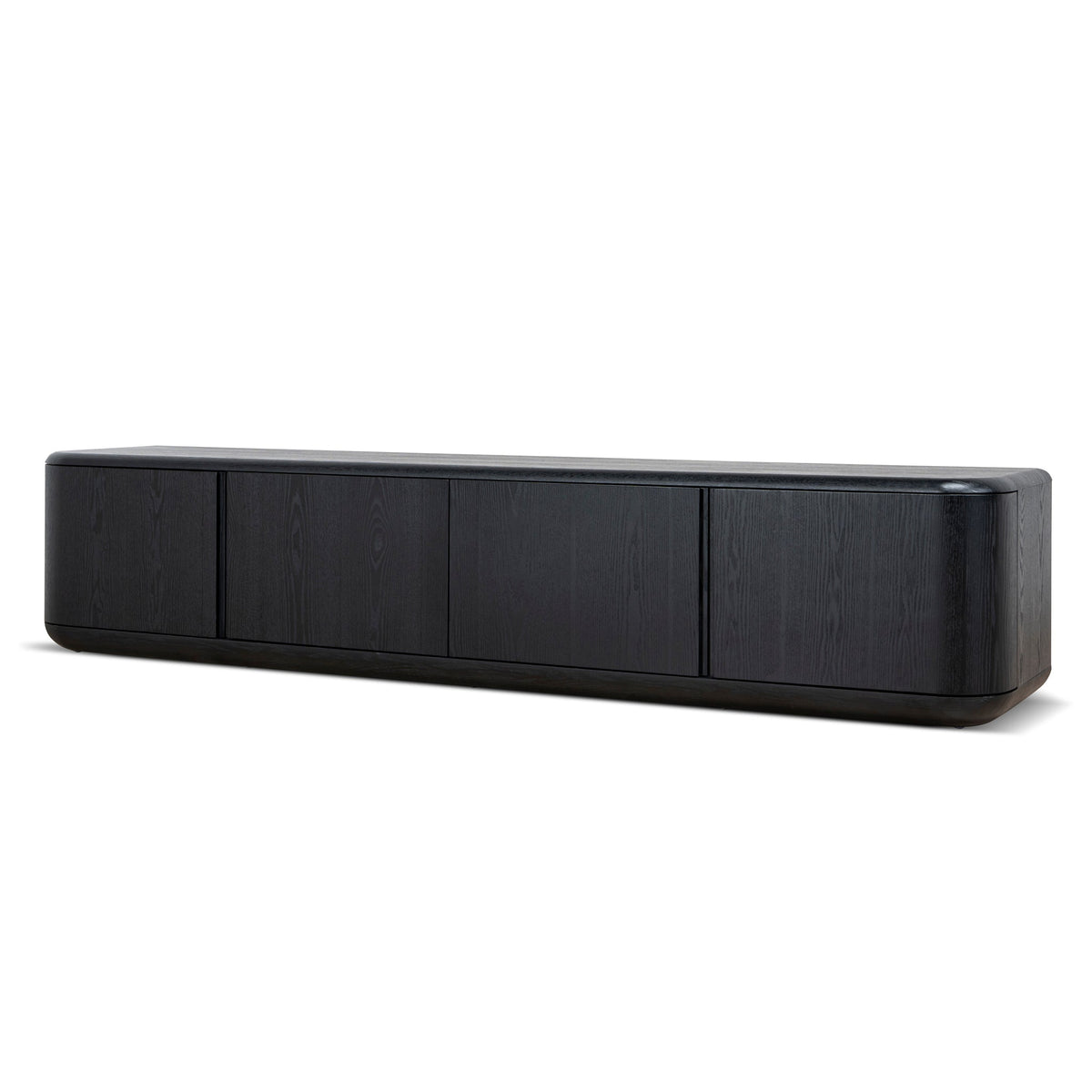 2.2m TV Entertainment Unit | Full Black | Myka Home