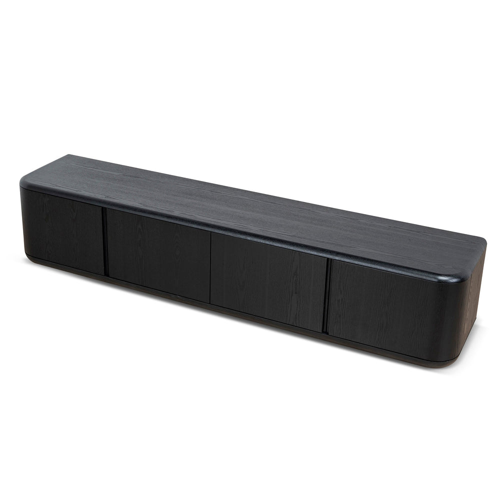 2.2m TV Entertainment Unit | Full Black | Myka Home - View 4