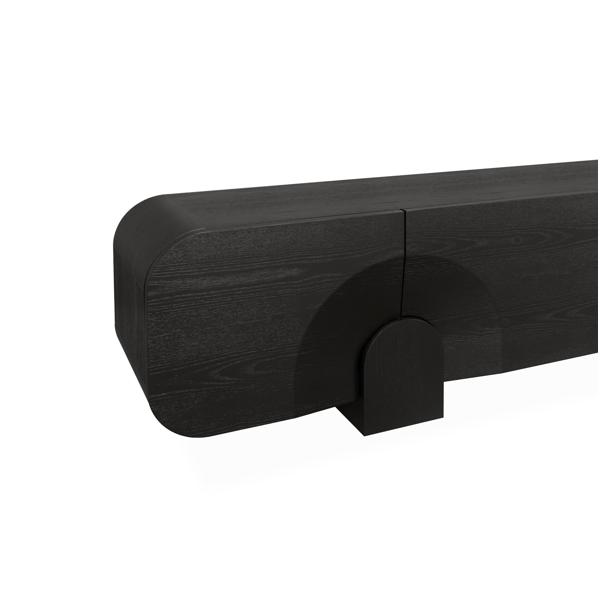 2.2M TV Entertainment Unit | Textured Espresso Black | Myka Home