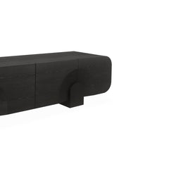 2.2M TV Entertainment Unit | Textured Espresso Black | Myka Home