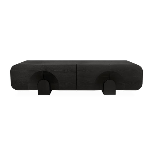 2.2M TV Entertainment Unit | Textured Espresso Black | Myka Home