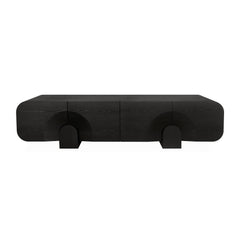 2.2M TV Entertainment Unit | Textured Espresso Black | Myka Home