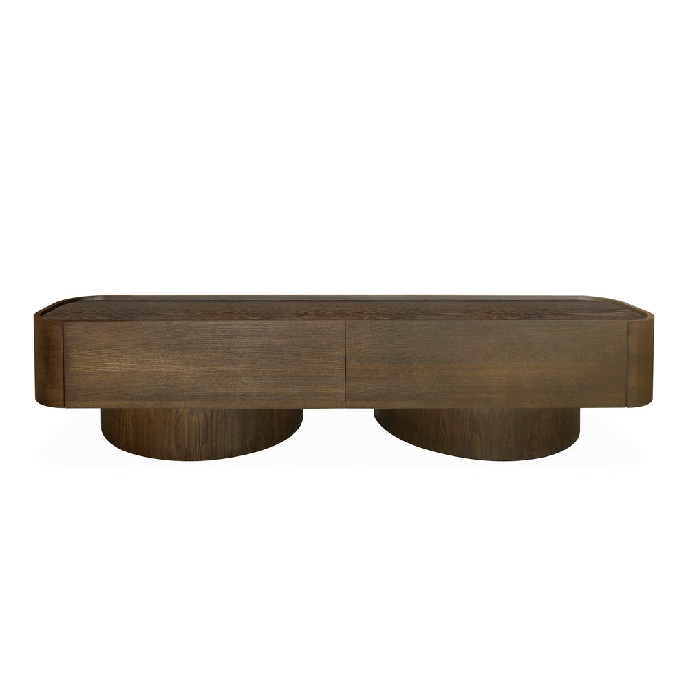 2.2m TV Entertainment Unit | Caramel Oak | Myka Home - View 2