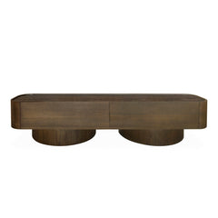 2.2m TV Entertainment Unit | Caramel Oak | Myka Home