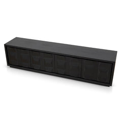 2.2m TV Entertainment Unit | Full Black | Myka Home