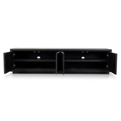 2.2m TV Entertainment Unit | Full Black | Myka Home