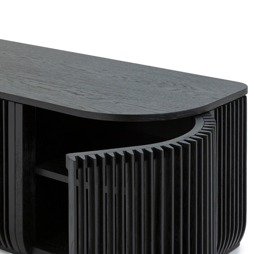 1.75m TV Entertainment Unit | Black Stain | Myka Home - View 5