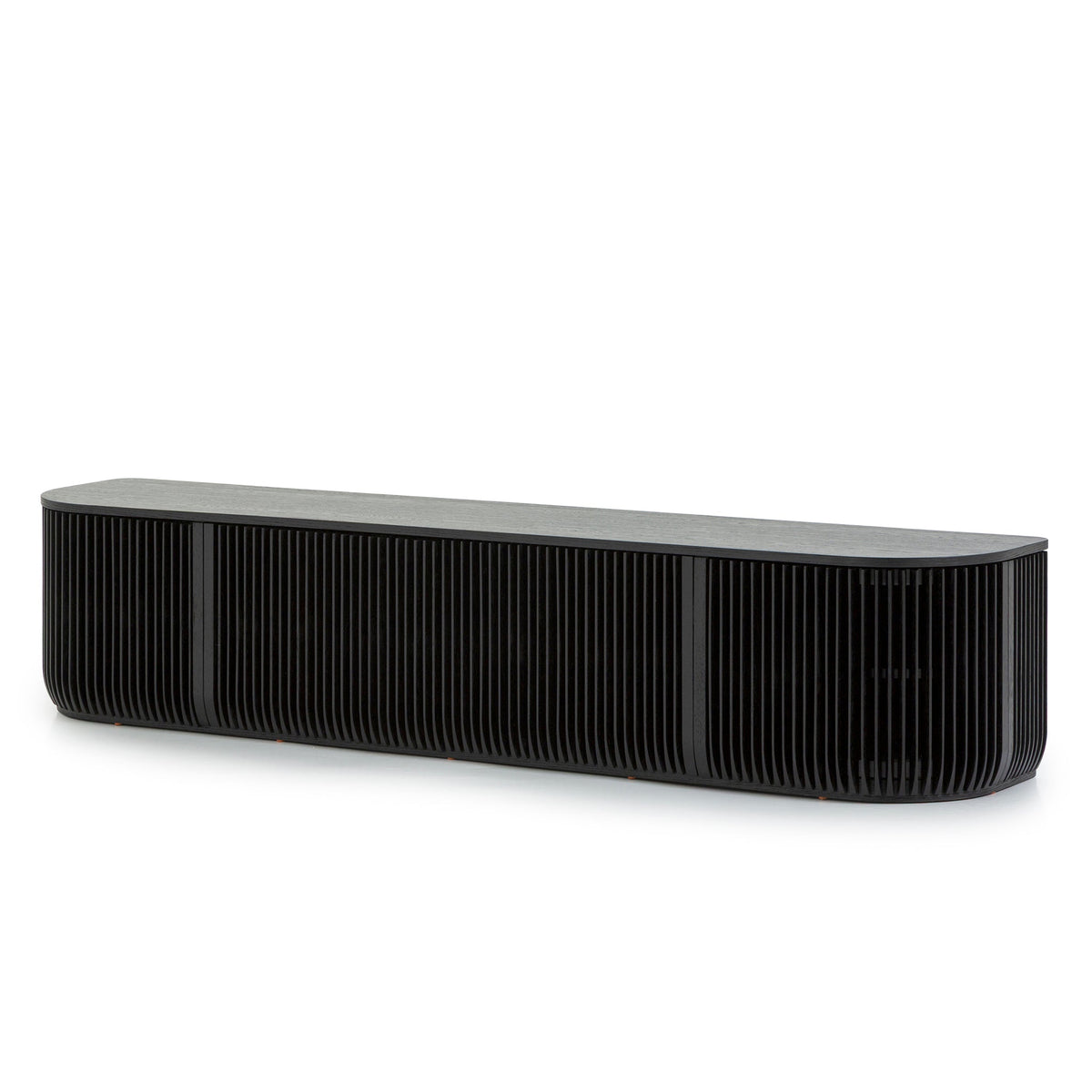 2.15m TV Entertainment Unit | Black Stain | Myka Home