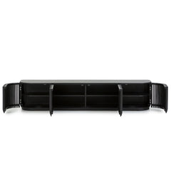 2.15m TV Entertainment Unit | Black Stain | Myka Home