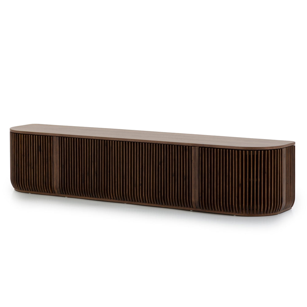 2.15m TV Entertainment Unit | Walnut Stain | Myka Home