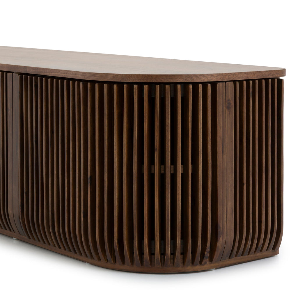 2.15m TV Entertainment Unit | Walnut Stain | Myka Home - View 5