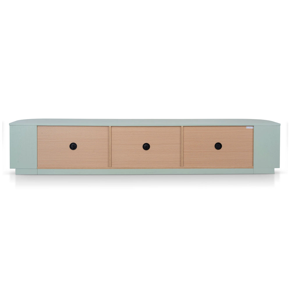 240cm Entertainment TV Unit | Sage Green | Myka Home - View 5