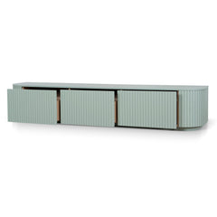 240cm Entertainment TV Unit | Sage Green | Myka Home - View 3