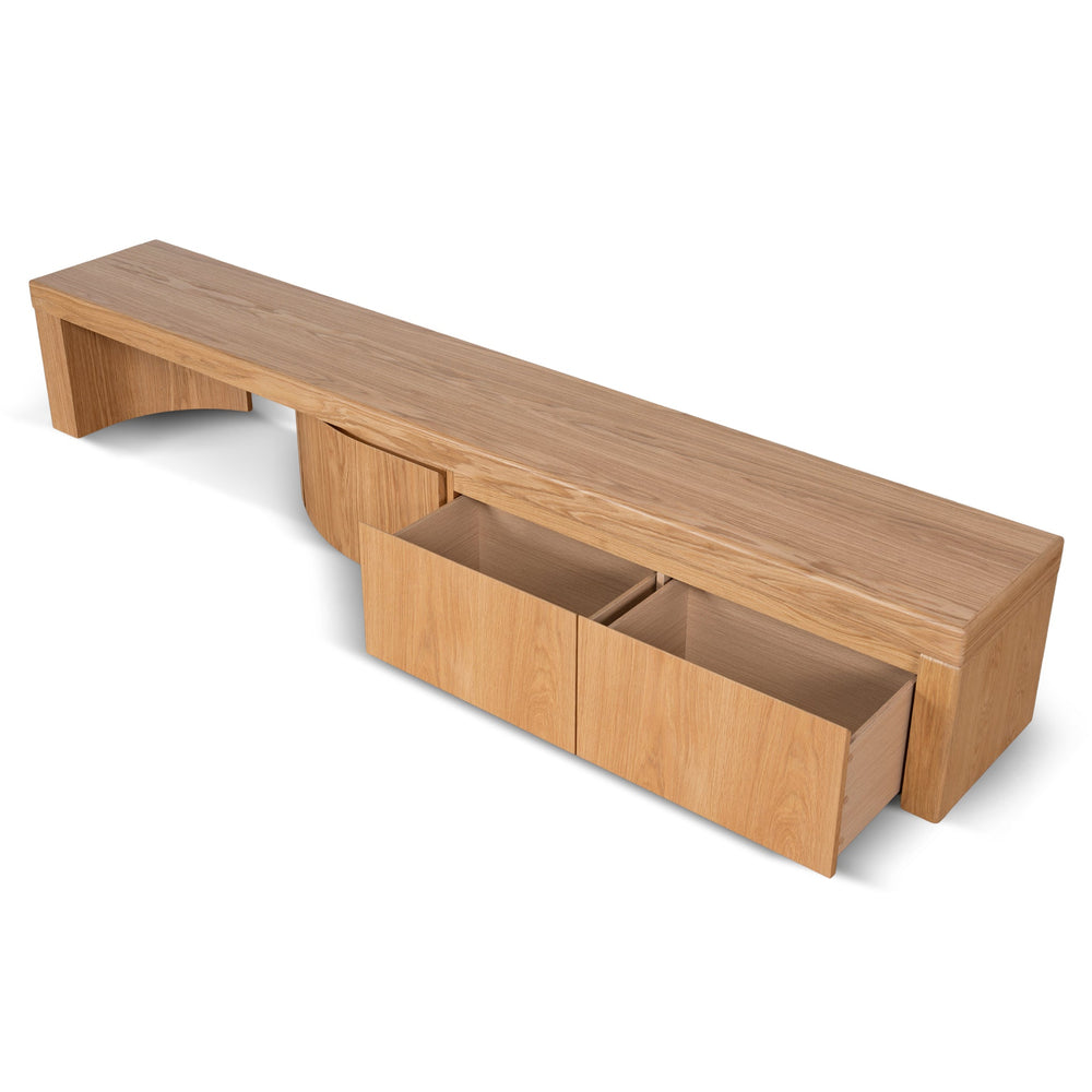 Extendable TV Entertainment Unit | Natural Oak | Myka Home - View 5
