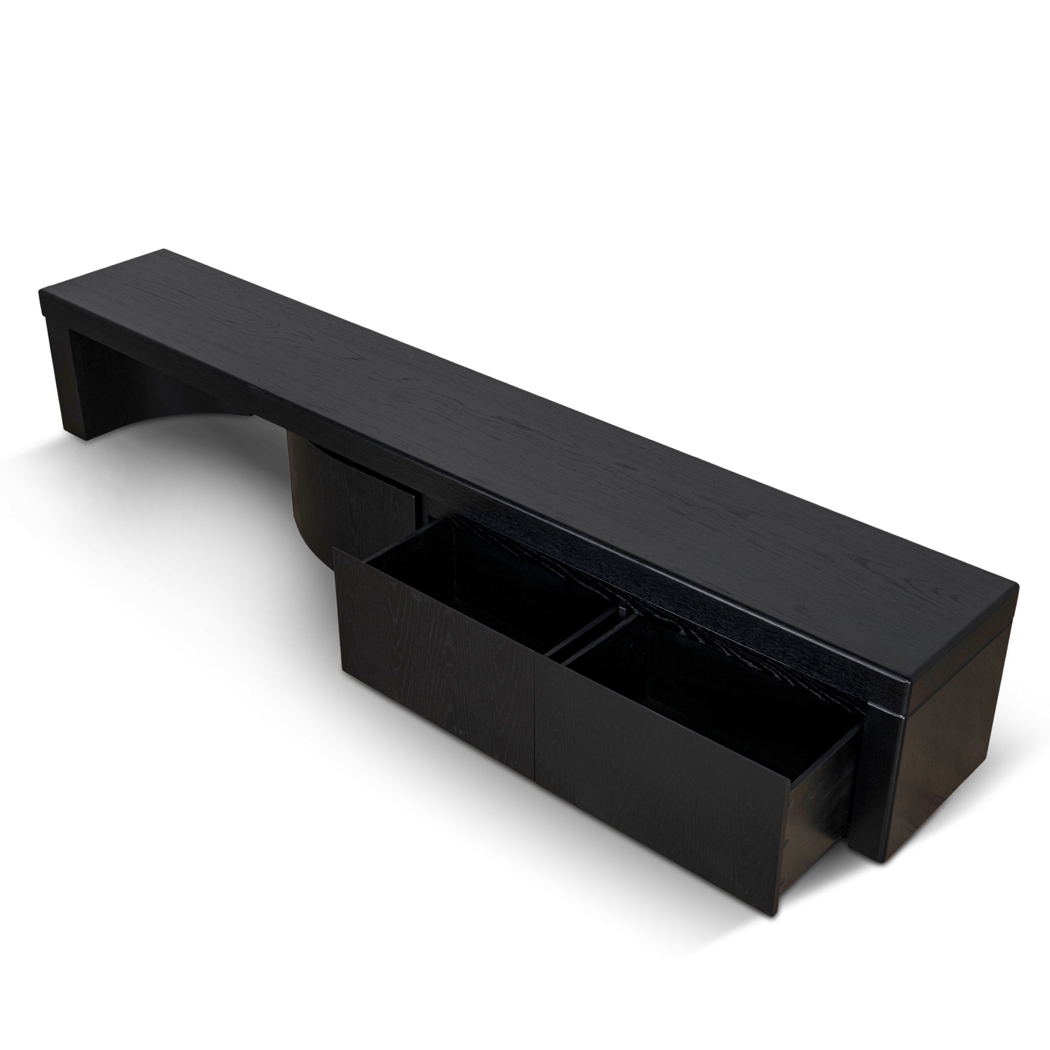 Extendable TV Entertainment Unit | Black Oak | Myka Home