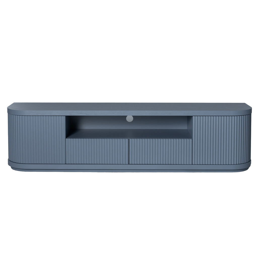 2M Veneer Top Entertainment TV Unit | Light Blue | Myka Home