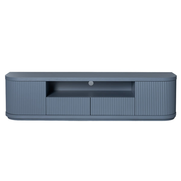 2M Veneer Top Entertainment TV Unit | Light Blue | Myka Home