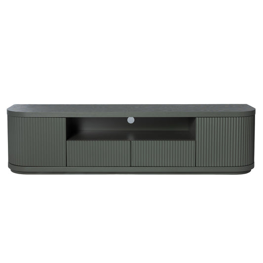2M Veneer Top Entertainment TV Unit | Sage Green | Myka Home
