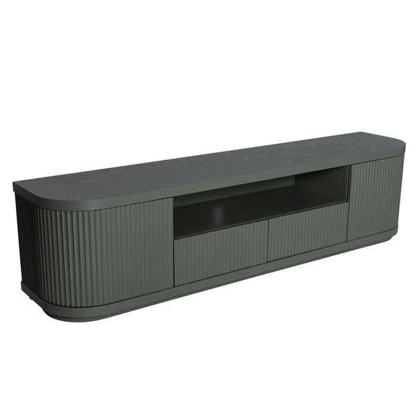2M Veneer Top Entertainment TV Unit | Sage Green | Myka Home