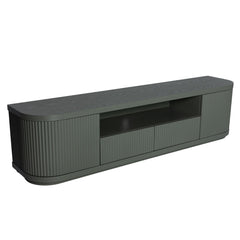 2M Veneer Top Entertainment TV Unit | Sage Green | Myka Home