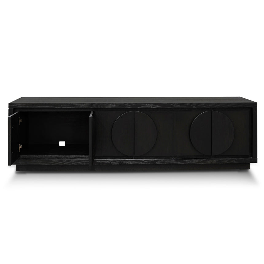 2m Entertainment TV Unit | Textured Espresso Black | Myka Home - View 3