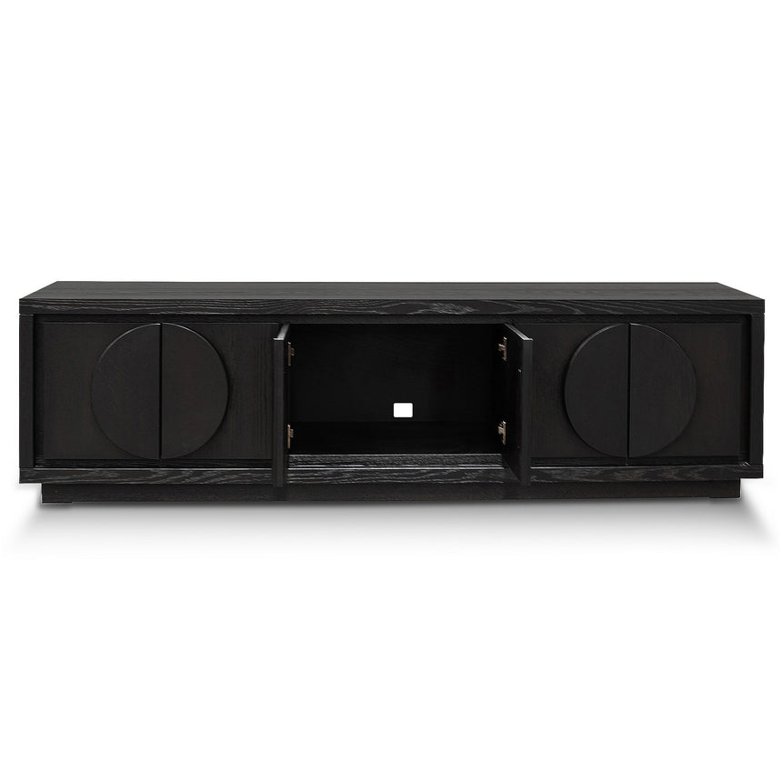 2m Entertainment TV Unit | Textured Espresso Black | Myka Home - View 4