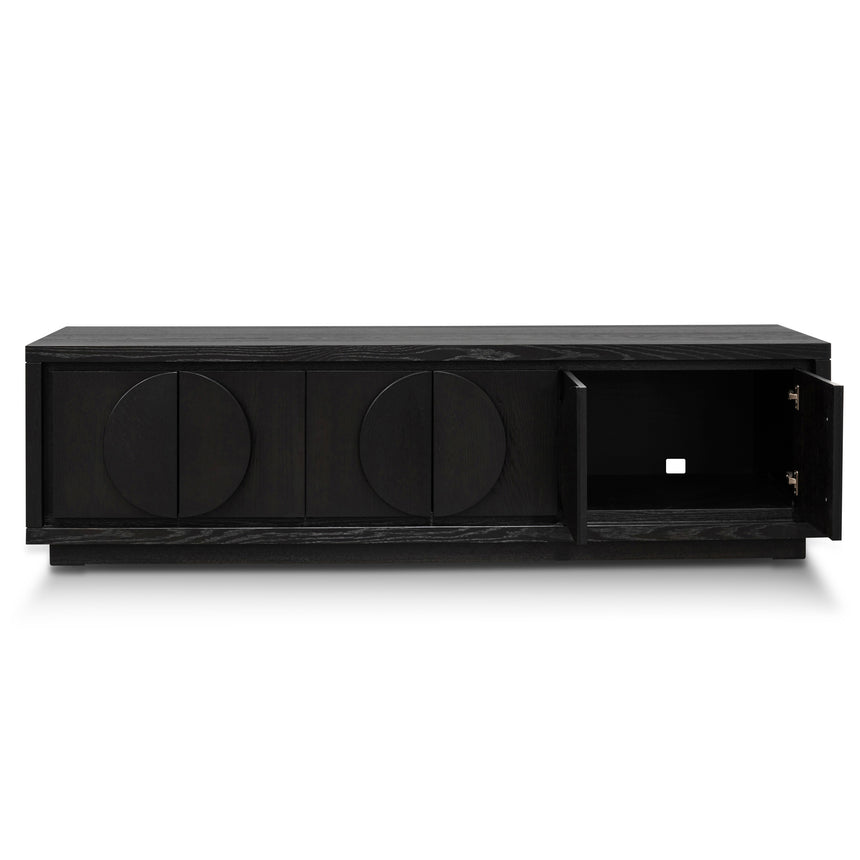 2m Entertainment TV Unit | Textured Espresso Black | Myka Home - View 5
