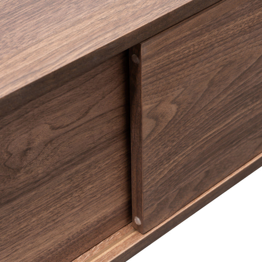 2.1m Walnut Wooden TV Entertainment Unit | Black legs | Myka Home - View 14