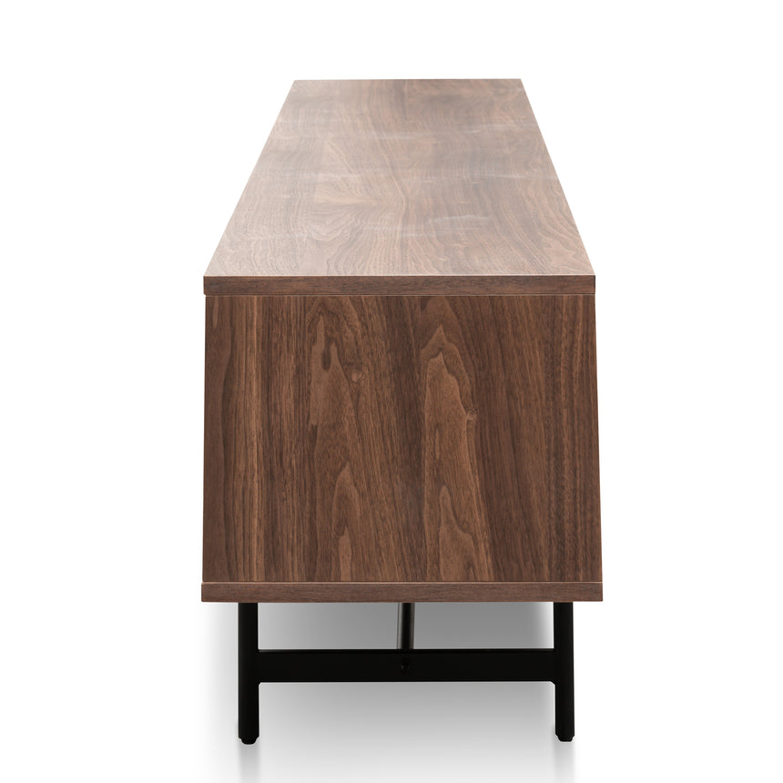 2.1m Walnut Wooden TV Entertainment Unit | Black legs | Myka Home - View 9