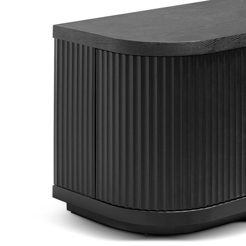 2m Veneer Top Entertainment TV Unit | Full Black | Myka Home - View 9
