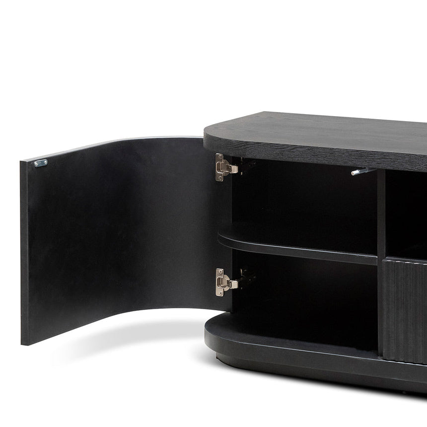 2m Veneer Top Entertainment TV Unit | Full Black | Myka Home - View 6