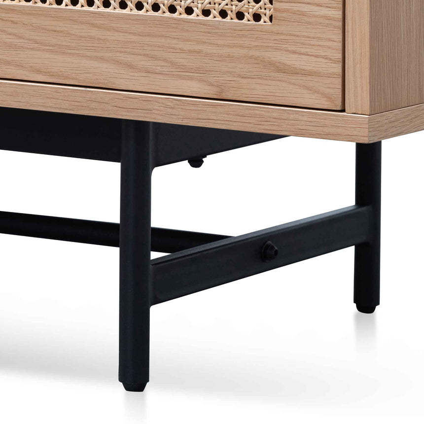 2m Natural Oak TV Entertainment Unit | Rattan Doors | Myka Home - View 10