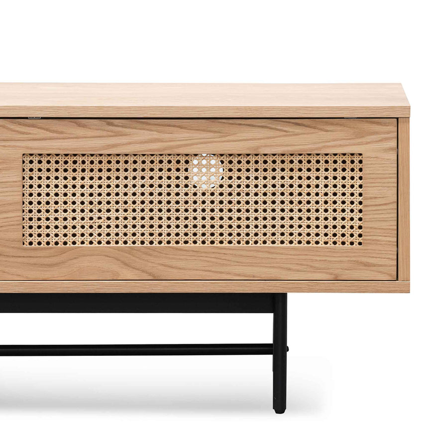 2m Natural Oak TV Entertainment Unit | Rattan Doors | Myka Home - View 8