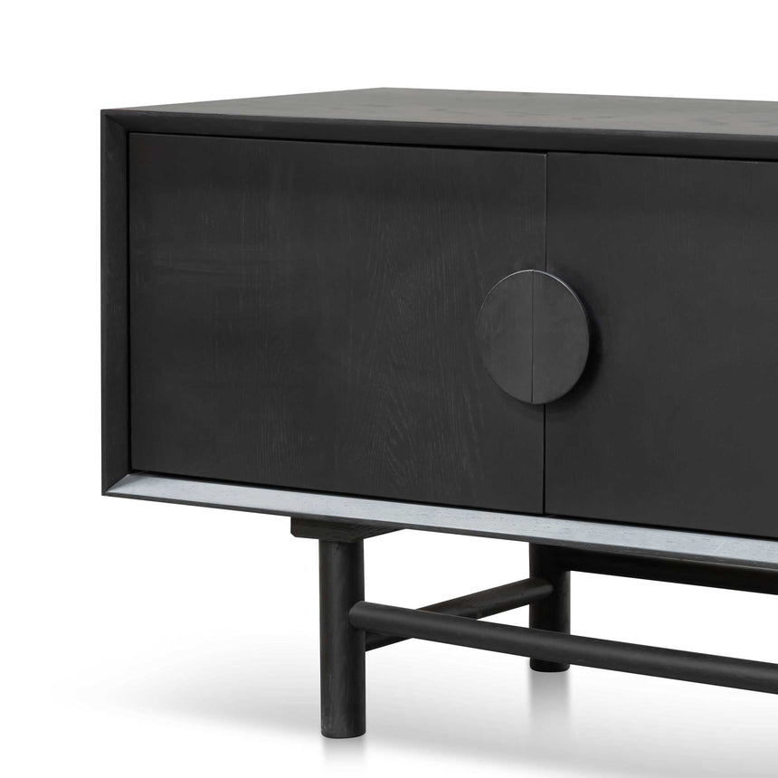 1.8m Wooden TV Entertainment Unit | Black | Myka Home - View 5