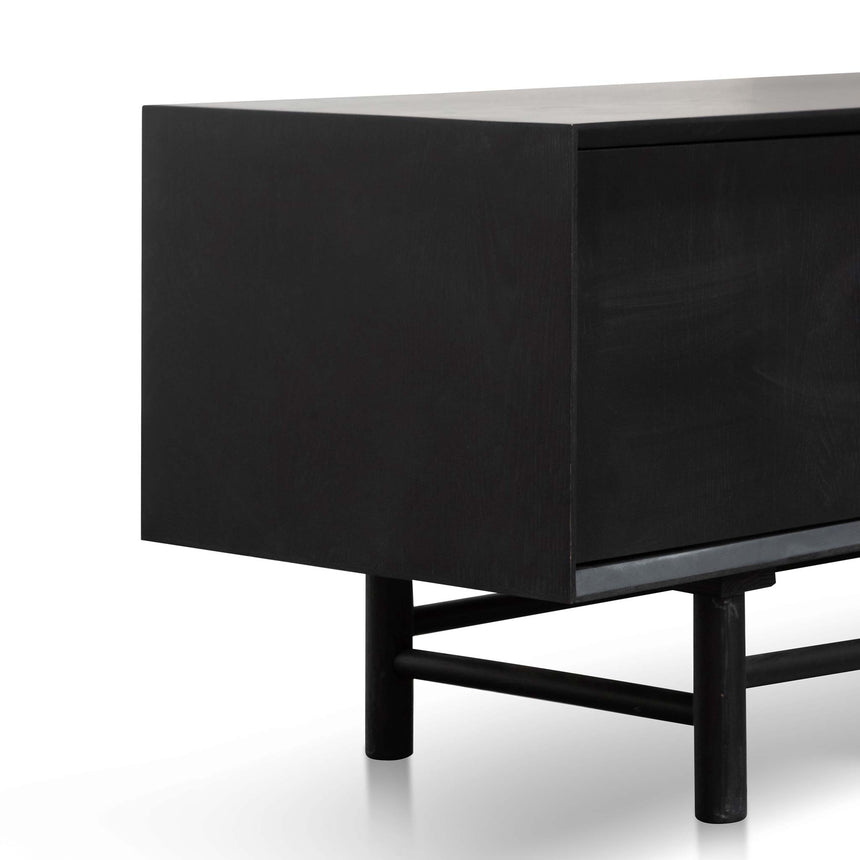 1.8m Wooden TV Entertainment Unit | Black | Myka Home - View 7