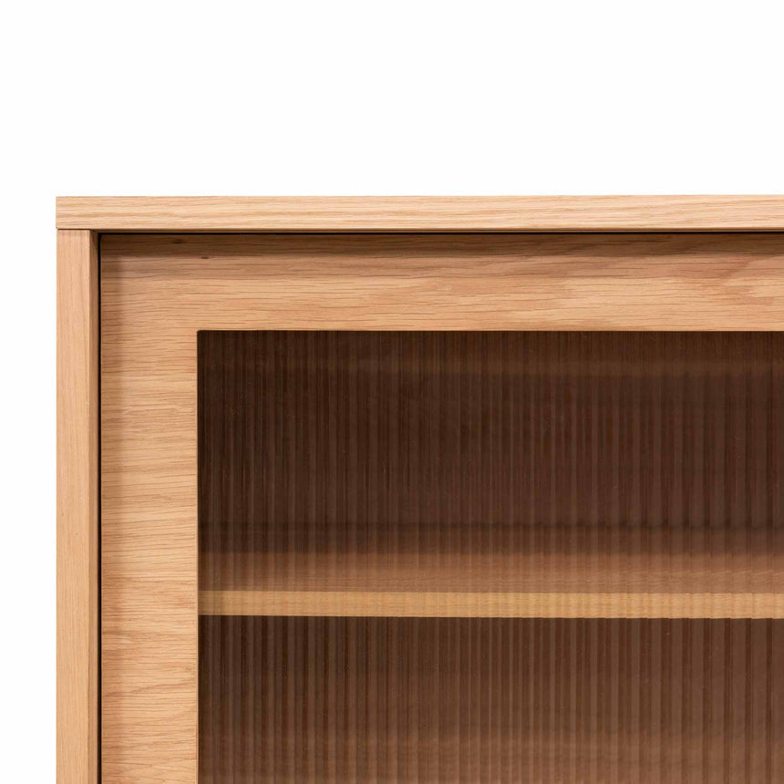 2.1m Wooden Entertainment TV Unit | Natural with Flute Gla | Myka Home - View 8