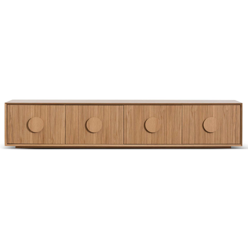2.3m Wooden Entertainment TV Unit | Natural | Myka Home - View 2