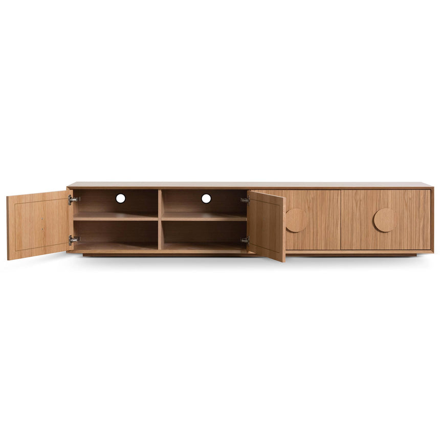 2.3m Wooden Entertainment TV Unit | Natural | Myka Home - View 3