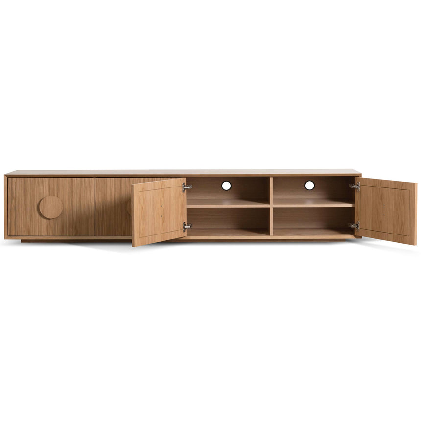 2.3m Wooden Entertainment TV Unit | Natural | Myka Home - View 4
