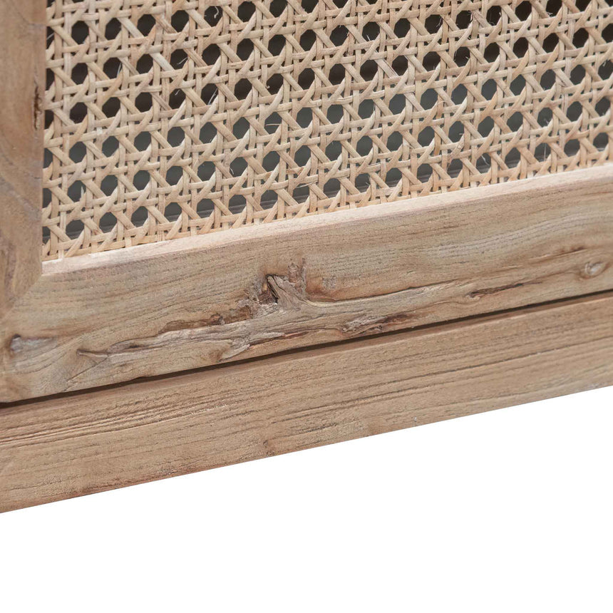 2m TV Entertainment Unit - Natural with Rattan Doors - View 11