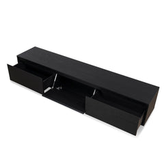 Ctv6753-Bb-V2 2.3M Wooden Entertainment Unit | Full Black | Myka Home